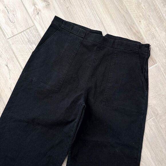 Loup Sabrina Wide Leg Cotton Traousers Pants in Black Size 3X - Picture 12 of 14